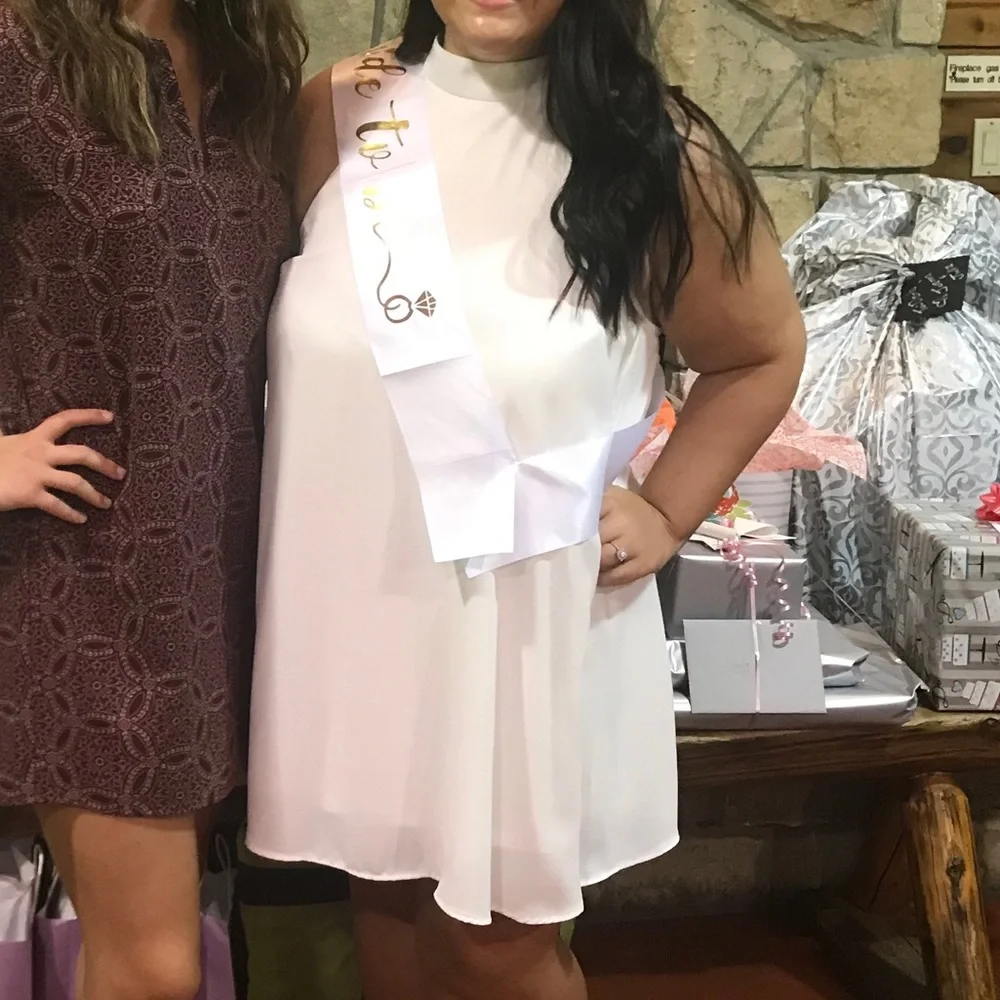 Lulu’s White High Neck Swing Dress - Picture 3 of 3